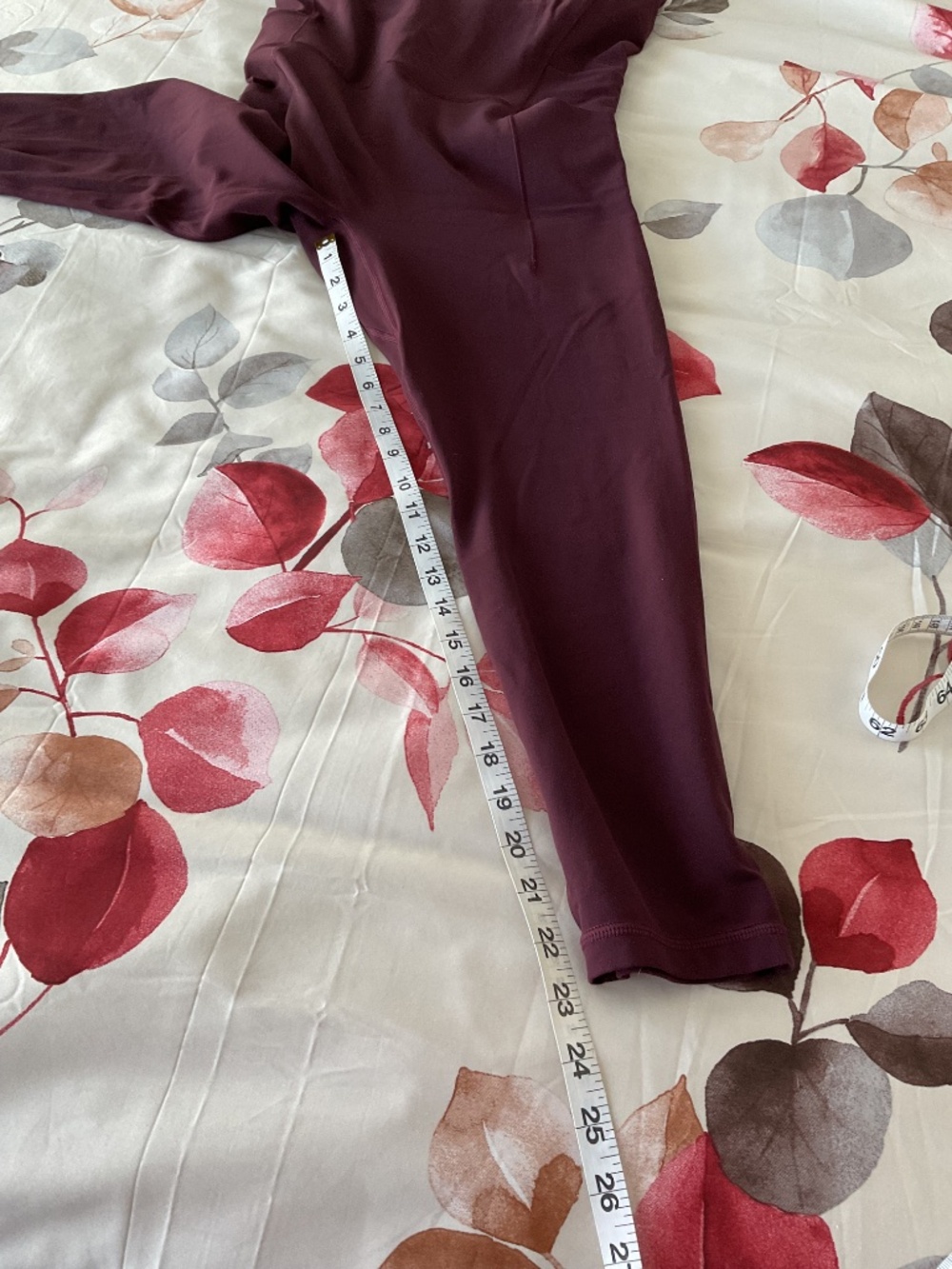 Athleta Burgundy Cropped Jumpsuit - Picture 9 of 9
